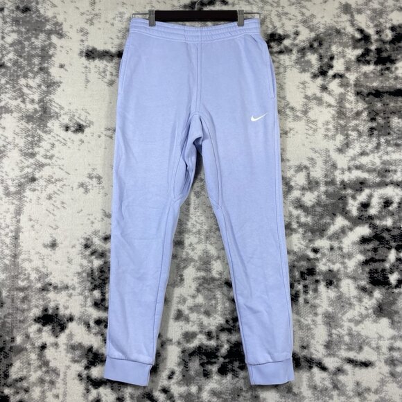 Nike Standard Fit Taper Leg Fleece Joggers Mens Size Small Light Blue Athleisure - Picture 1 of 13
